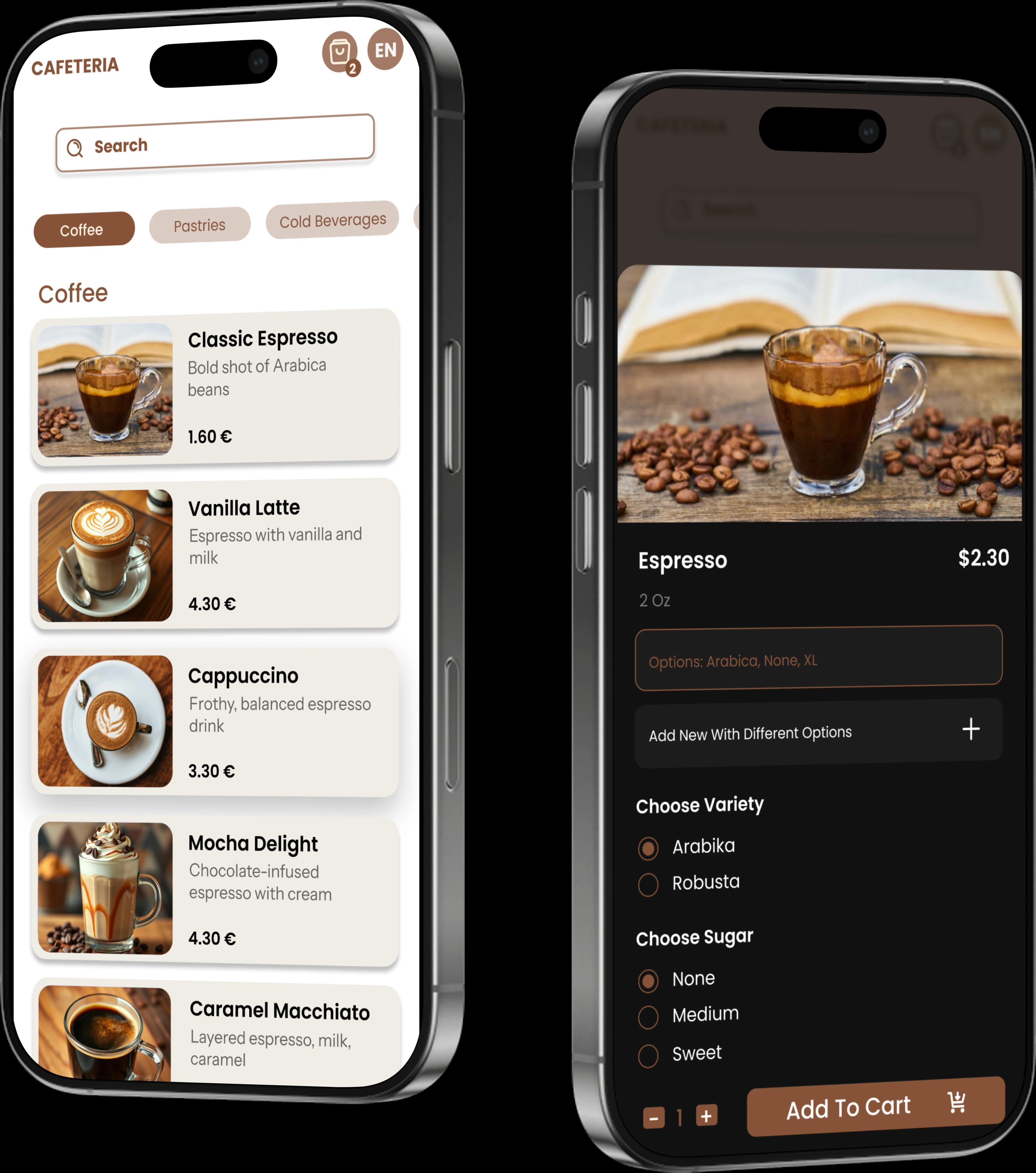 Interactive QR code menu system with digital ordering capabilities